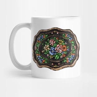 Traditional russian folk print zhostovo tray Mug